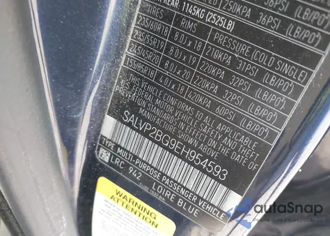 2014 Land Rover Range Rover Evoque Pure z USA, uszkodzony, nr VIN SALVP2BG9EH954593